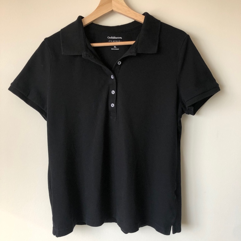 Croft & Barrow Black Classic Polo Shirt